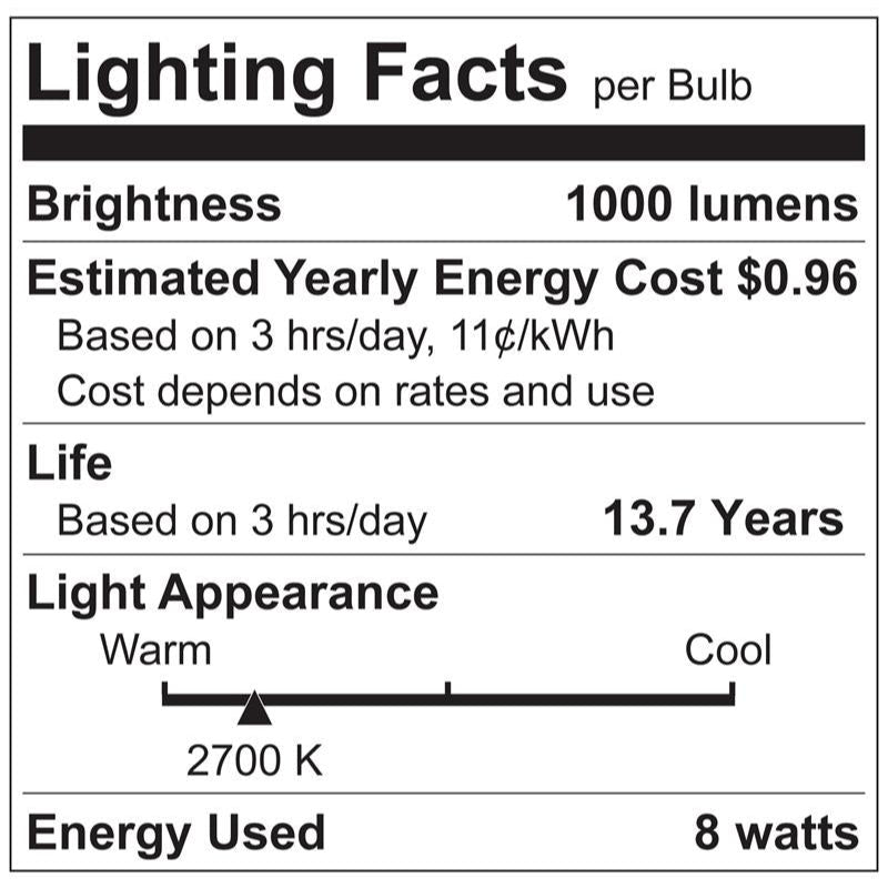 Luxrite CTC 8W E12 Filament LED Lamp Additional Image 2