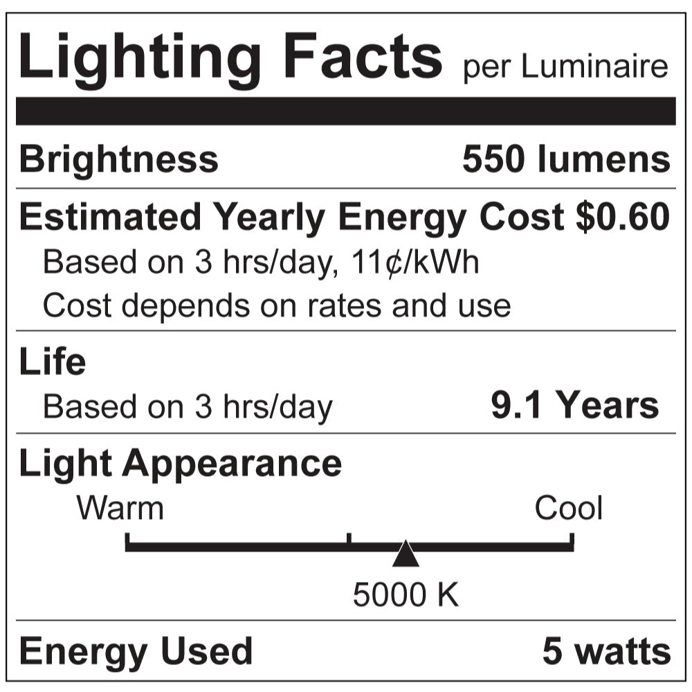 Luxrite G25 5W E26 Filament LED Lamp Additional Image - 3