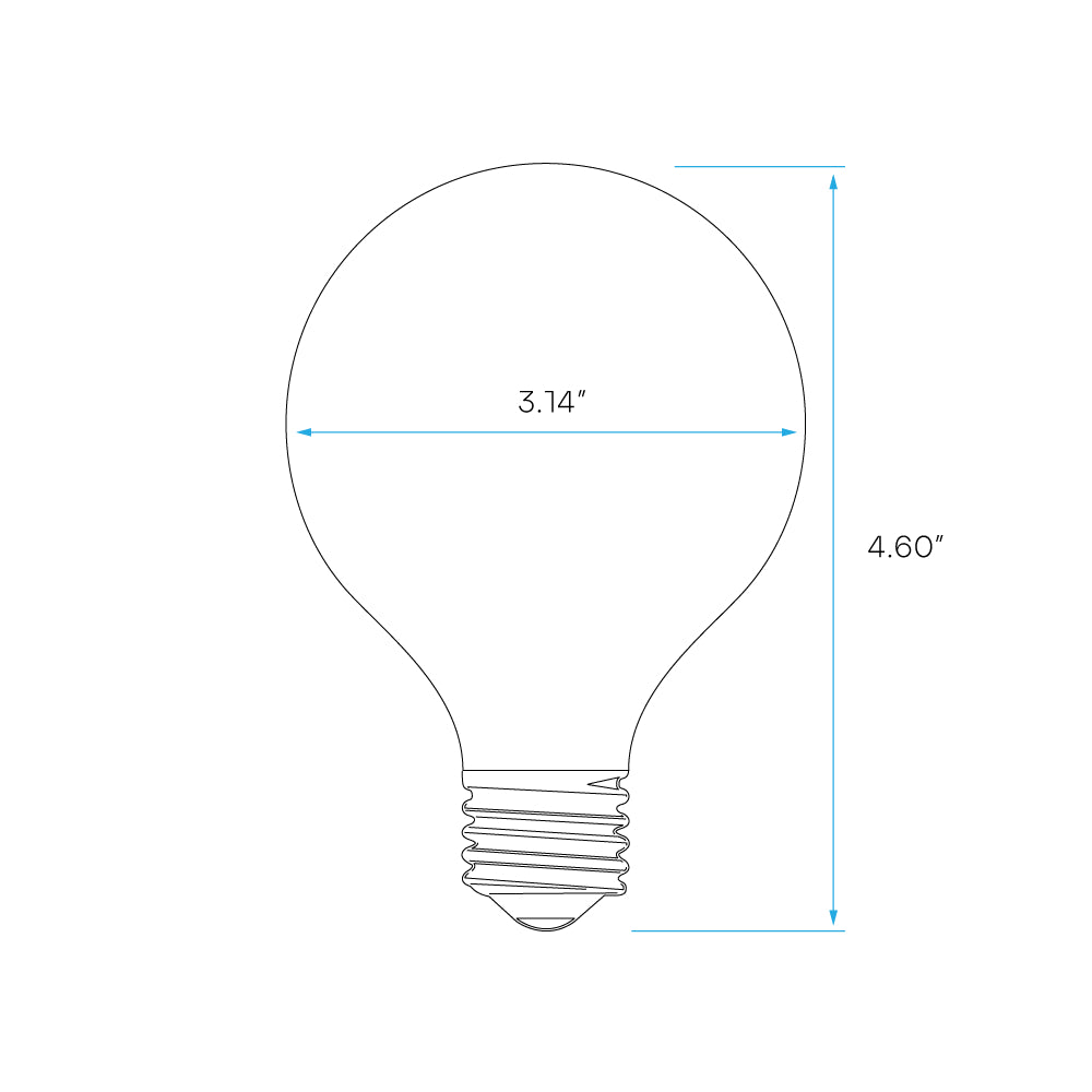 Luxrite G25 5W E26 Filament LED Lamp Additional Image - 4