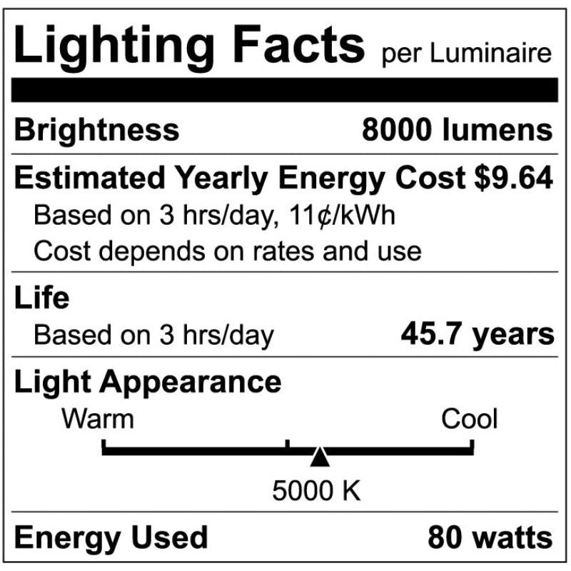 Luxrite Garage Light 80W 5000K E26 Base LED Lamp Additional Image 4