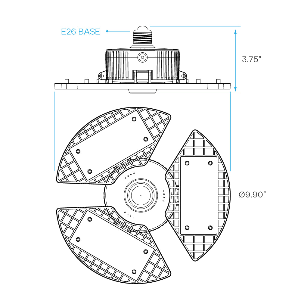 Luxrite Garage Light 80W 5000K E26 Base LED Lamp Additional Image 5