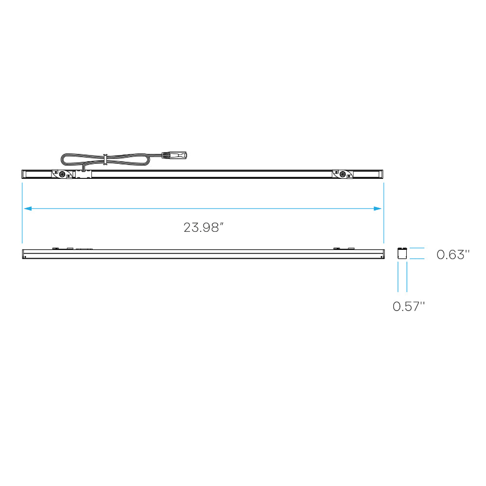 Luxrite Grid Smart Pro 24" 9/16" - 5CCT Selectable Strip Light Additional Image 3