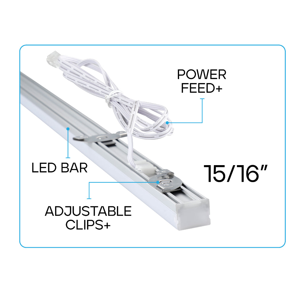 Luxrite Grid Smart Pro 48" 15/16" - 5CCT Selectable Strip Light Additional Image 2