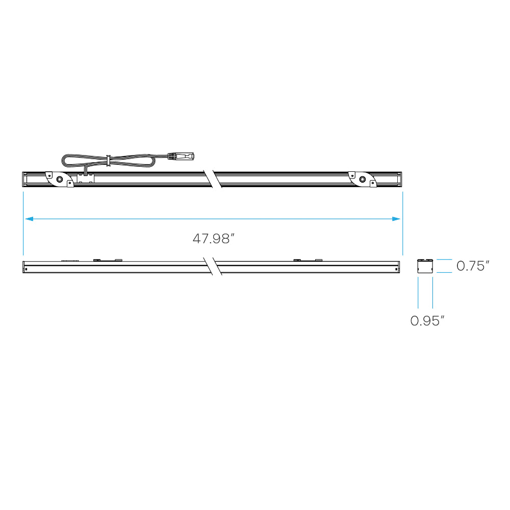 Luxrite Grid Smart Pro 48" 15/16" - 5CCT Selectable Strip Light Additional Image 3