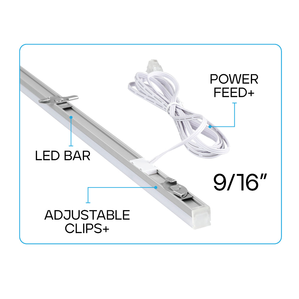 Luxrite Grid Smart Pro 48" 9/16" - 5CCT Selectable Strip Light Additional Image 2