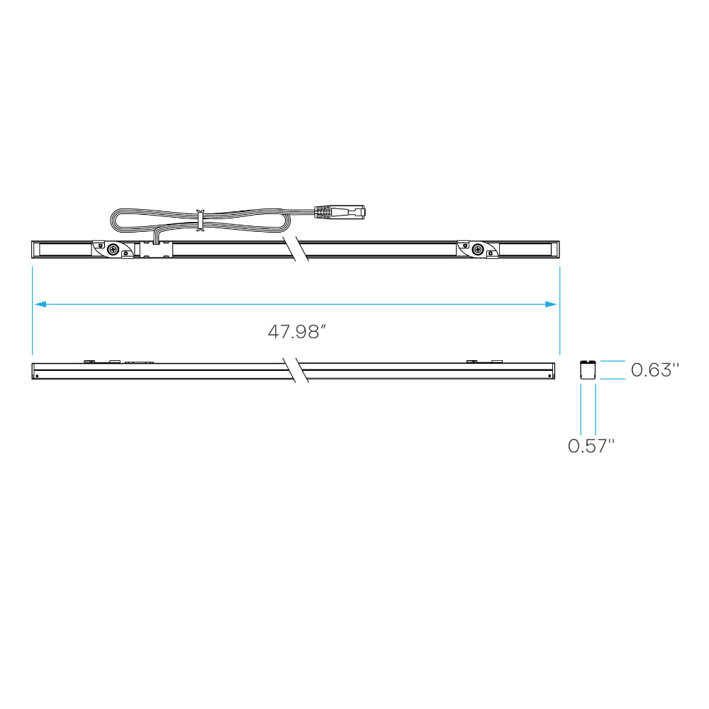Luxrite Grid Smart Pro 48" 9/16" - 5CCT Selectable Strip Light Additional Image 3