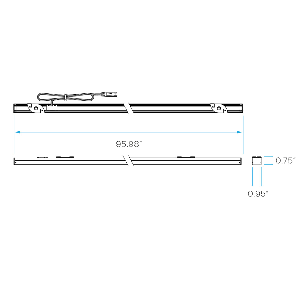 Luxrite Grid Smart Pro 96" 15/16" - 5CCT Selectable Strip Light Additional Image 3