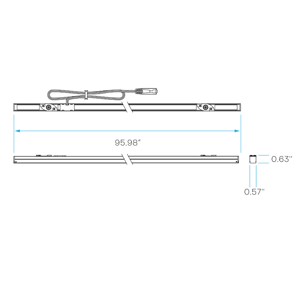 Luxrite Grid Smart Pro 96" 9/16" - 5CCT Selectable Strip Light Additional Image 3