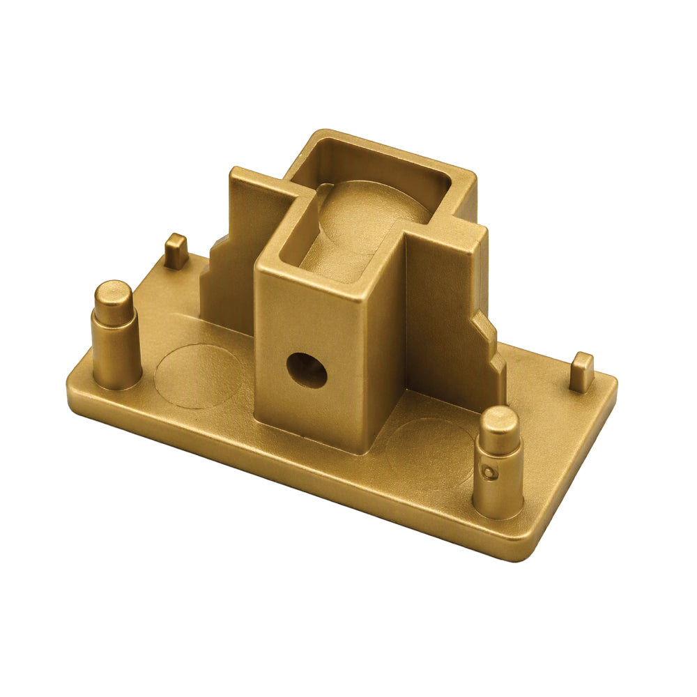 Luxrite H-Track End Cap - Brass Finish