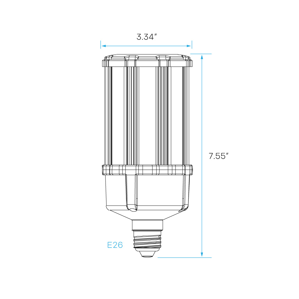 Luxrite HID Wattage Selectable, 3CCT E26 - Ballast Bypass LED Lamp Additional Image 2