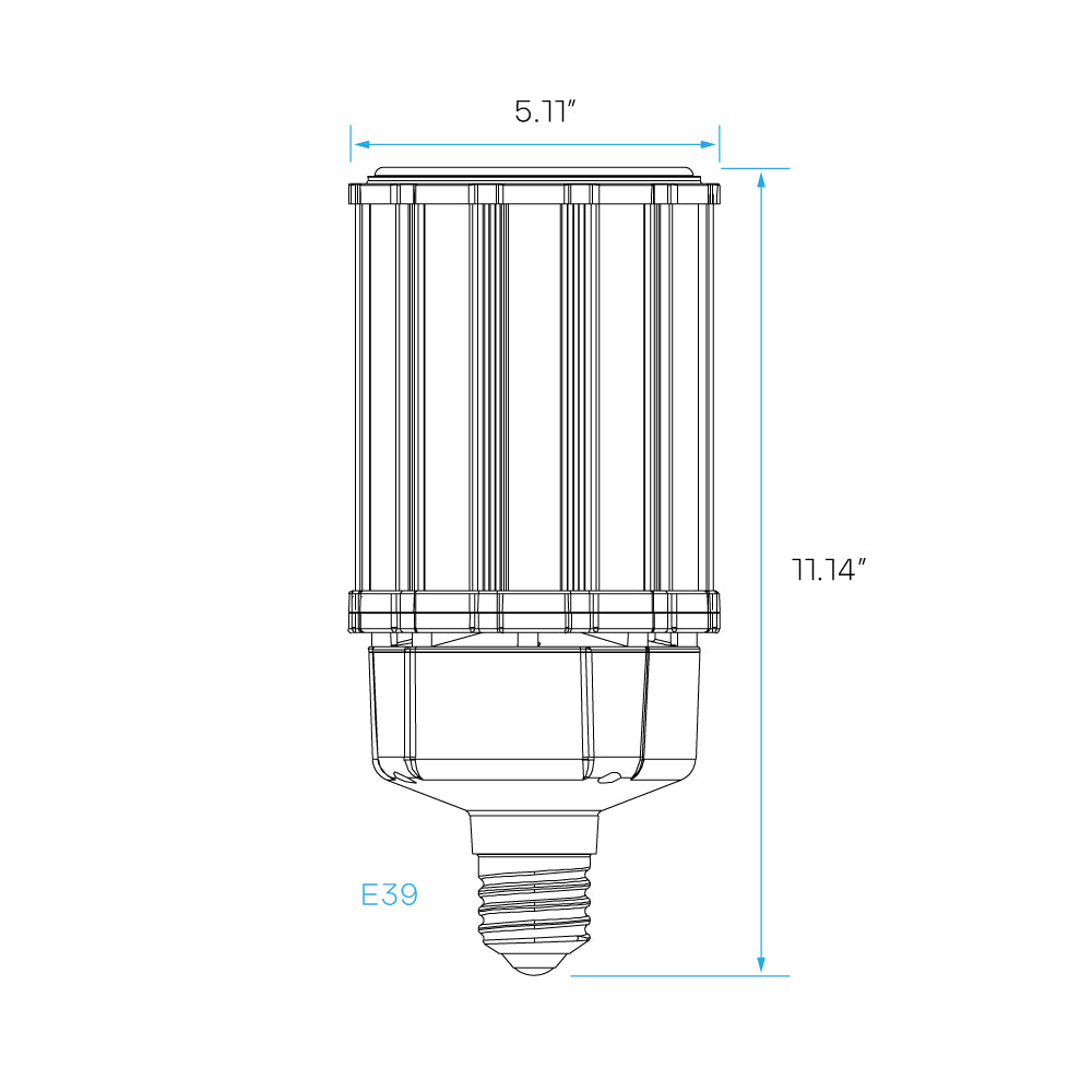 Luxrite HID Wattage Selectable, 3CCT E39 - Ballast Bypass 5.11" x 11.14" LED Lamp Additional Image 2
