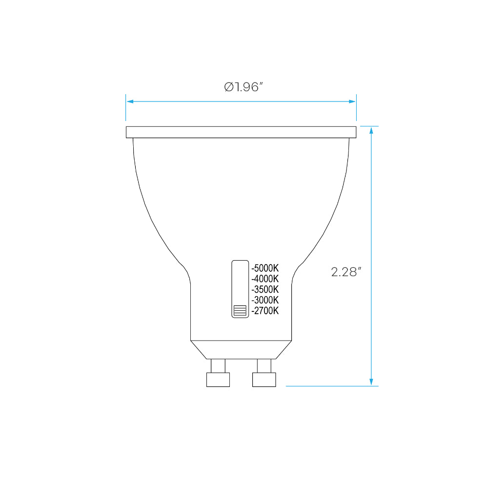 Luxrite MR16 GU10 6.5W - CCT Selectable LED Lamp Additional Image 1