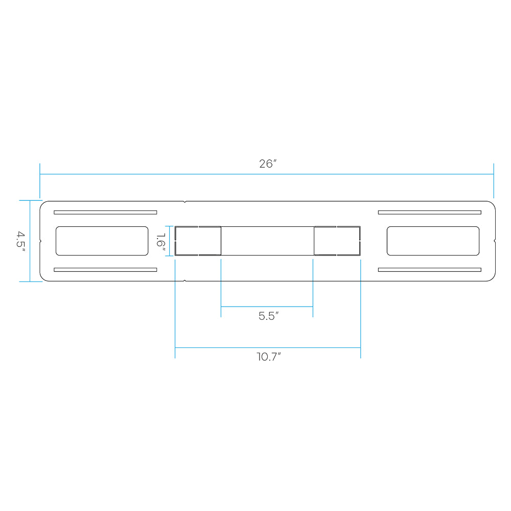 Luxrite New Construction Mounting Plate 2 Sizes Rectangular Additional Image 1
