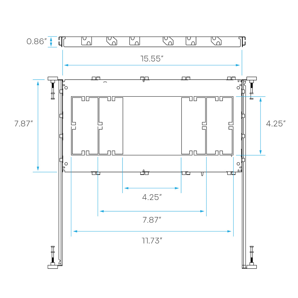 Luxrite New Construction Mounting Plate 3 Sizes Square Additional Image 1