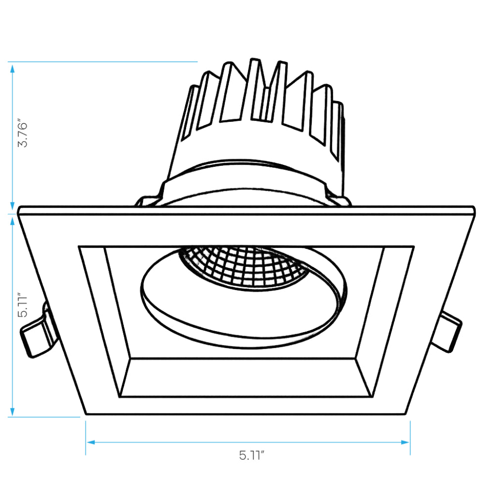 Luxrite Omni1 - Single Head Regressed Gimbal 5CCT Selectable - Dual Dimming/Universal Voltage Additional Image 1