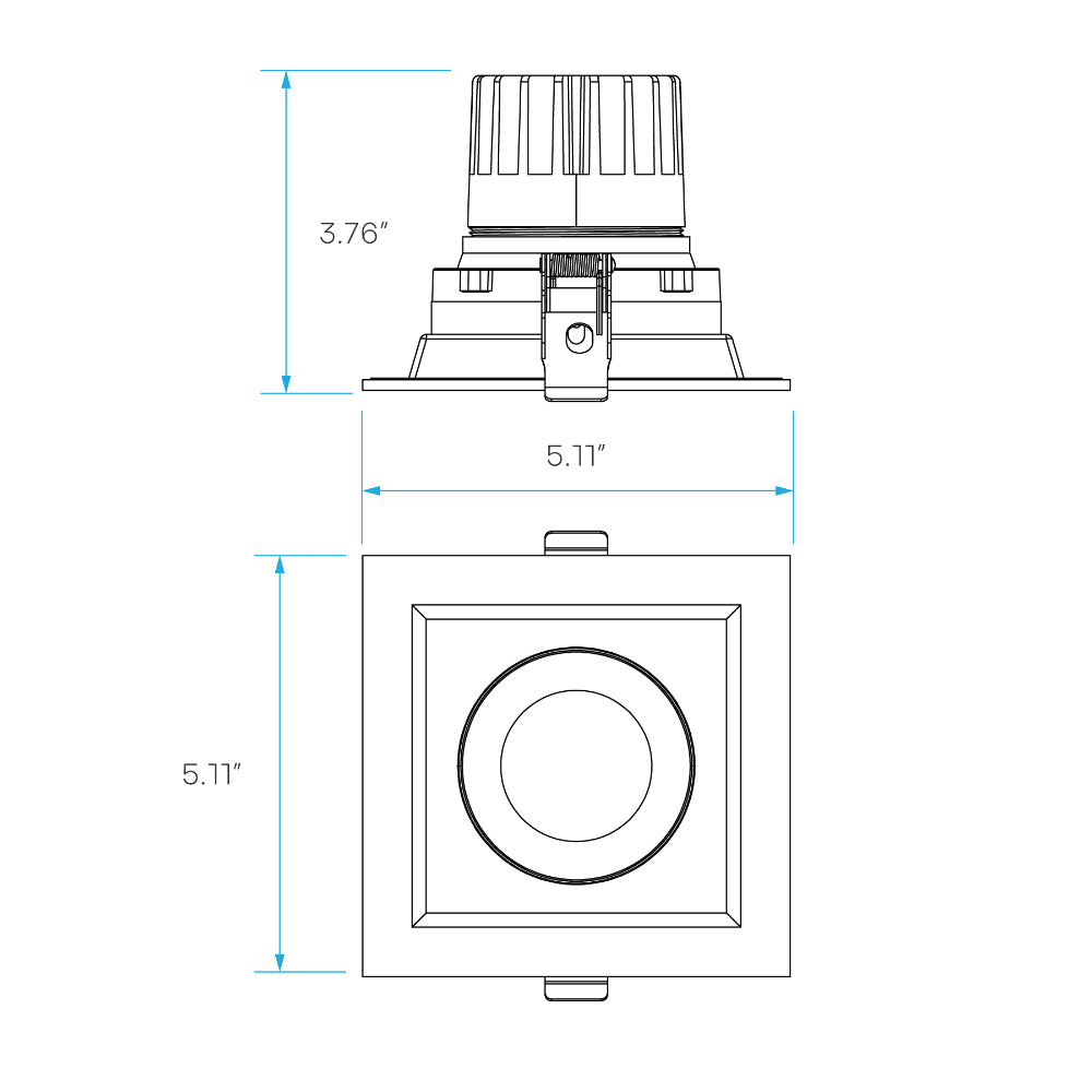 Luxrite Omni1 - Single Head Regressed Gimbal 5CCT Selectable - Dual Dimming/Universal Voltage Additional Image 3