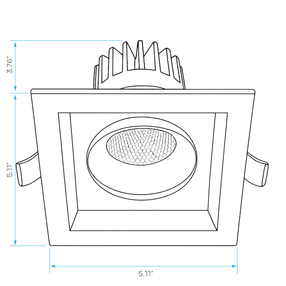 Luxrite Omni1 - Single Head Regressed Gimbal 5CCT Selectable - Dual Dimming/Universal Voltage Additional Image 6
