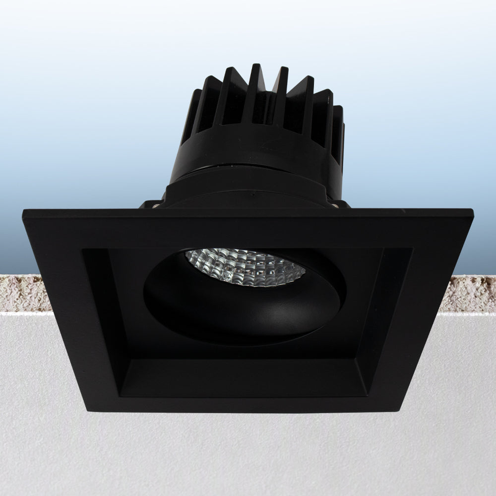 Luxrite Omni1 - Single Head Regressed Gimbal 5CCT Selectable - Dual Dimming/Universal Voltage