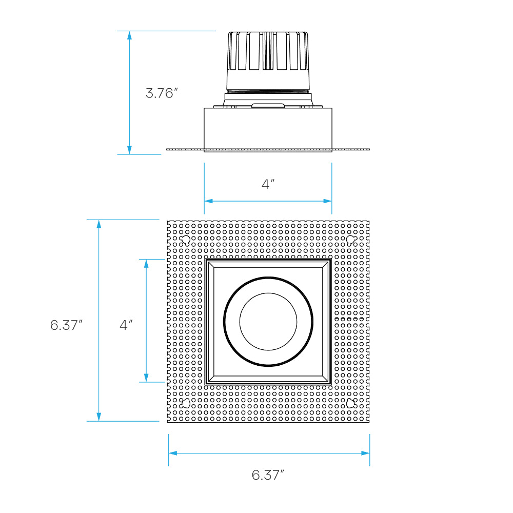 Luxrite Omni1 - Single Head Regressed Trimless Gimbal 5CCT Selectable - Dual Dimming/Universal Voltage Additional Image 4
