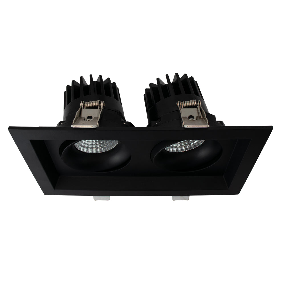 Luxrite Omni2 - Two Head Regressed Multi-Head Gimbal 5CCT Selectable - Dual Dimming/Universal Voltage Additional Image 2
