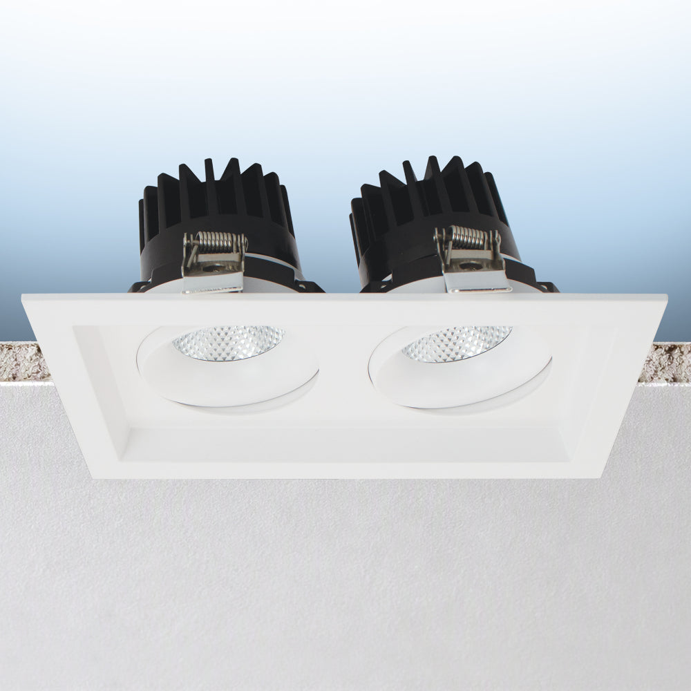 Luxrite Omni2 - Two Head Regressed Multi-Head Gimbal 5CCT Selectable - Dual Dimming/Universal Voltage Additional Image 5