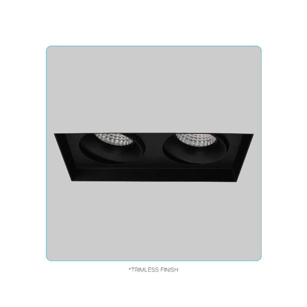 Luxrite Omni2 - Two Head Regressed Trimless Multi-Head Gimbal 5CCT Selectable - Dual Dimming/Universal Voltage Additional Image 3