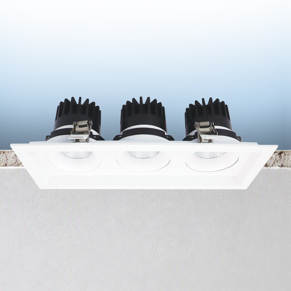 Luxrite Omni3 - Three Head Regressed Multi-Head Gimbal 5CCT Selectable - Dual Dimming/Universal Voltage Additional Image 5