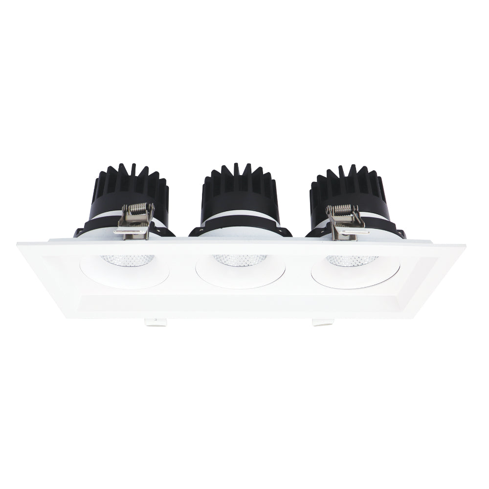 Luxrite Omni3 - Three Head Regressed Multi-Head Gimbal 5CCT Selectable - Dual Dimming/Universal Voltage Additional Image 7