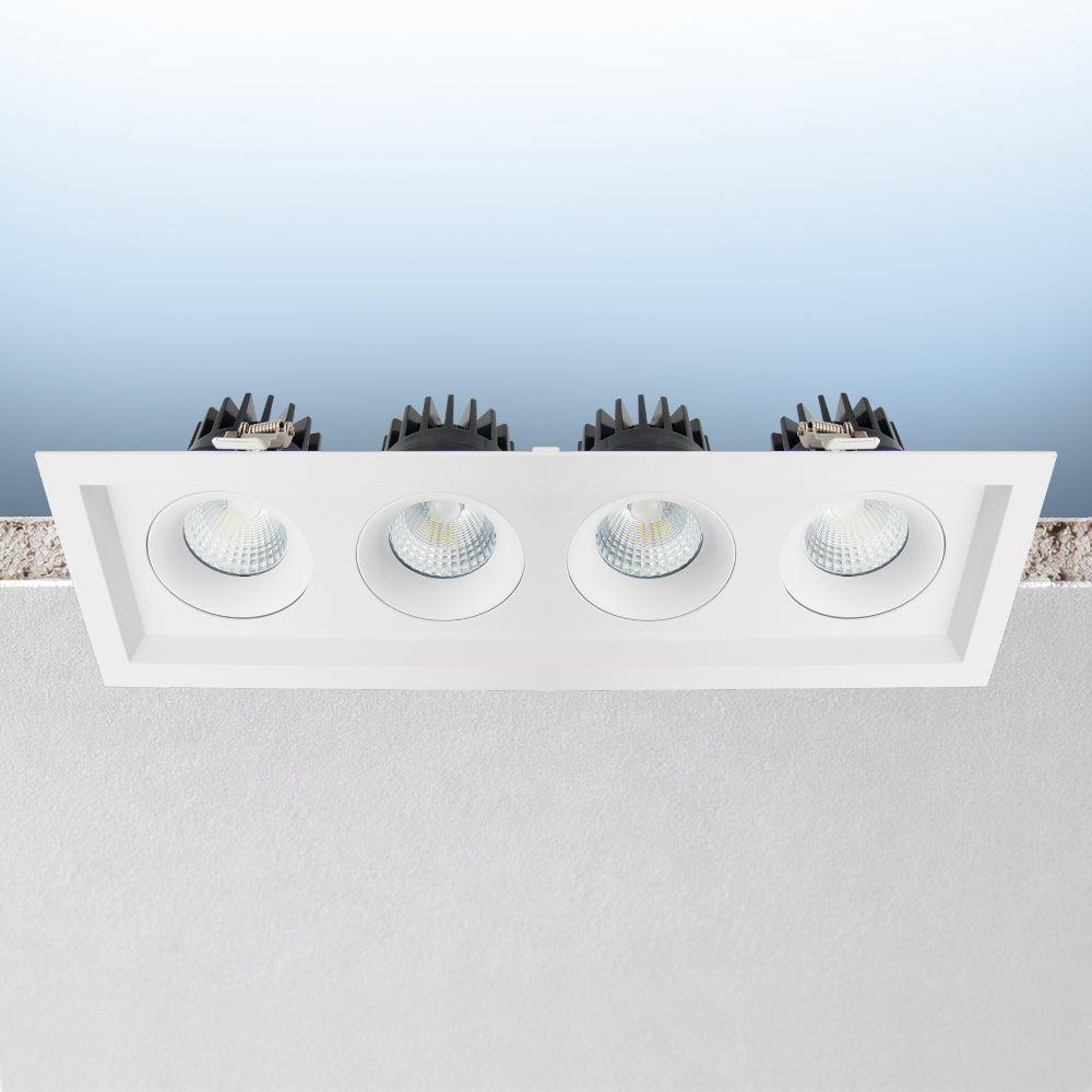 Luxrite Omni4 - Four Head Regressed Multi-Head Gimbal 5CCT Selectable - Dual Dimming/Universal Voltage Additional Image 5