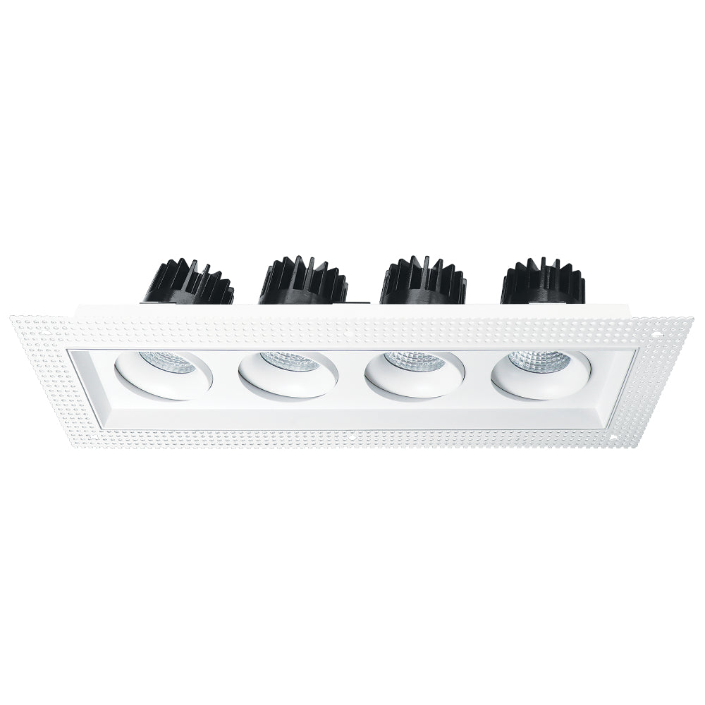 Luxrite Omni4 - Four Head Regressed Trimless Multi-Head Gimbal 5CCT Selectable - Dual Dimming/Universal Voltage Additional Image 8
