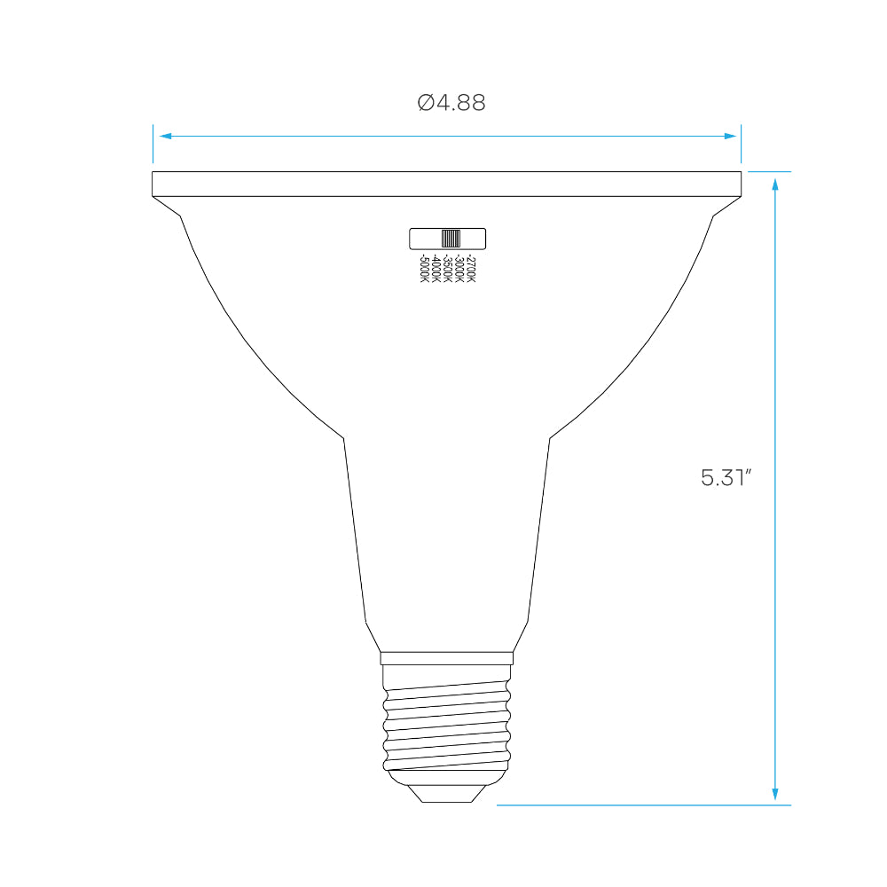 Luxrite PAR38 13W - 5 CCT Selectable LED Lamp Additional Image 1