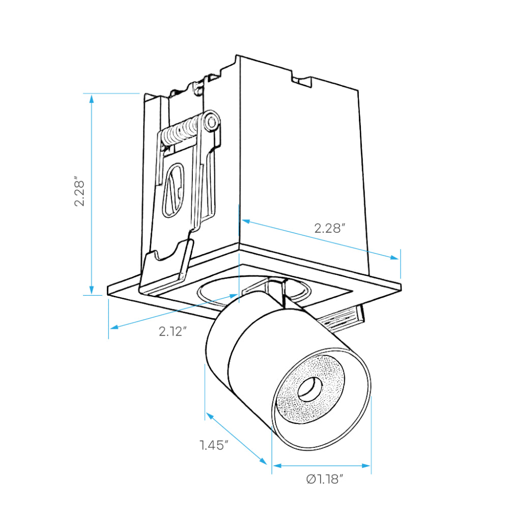 Luxrite Retractable Multi-Light 1 Head - 5CCT Selectable Additional Image 1