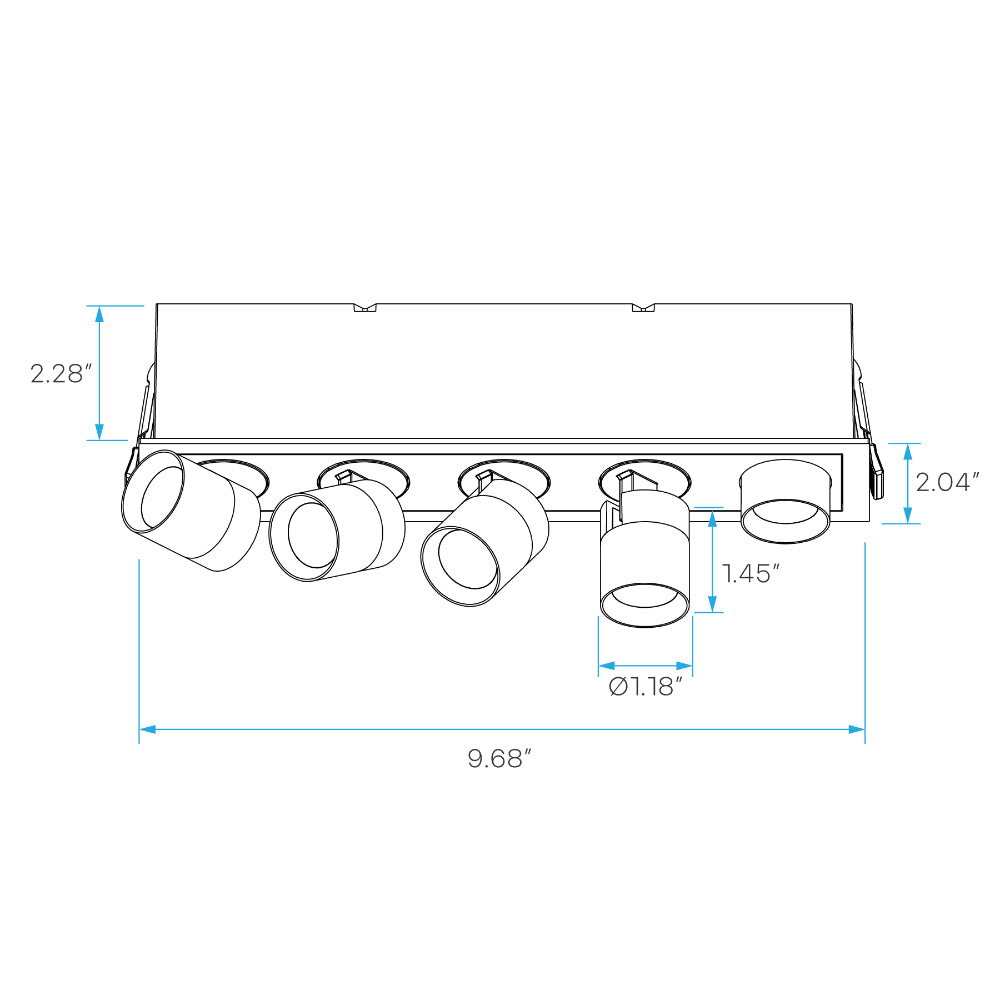 Luxrite Retractable Multi-Light 5 Head - 5CCT Selectable Additional Image 5