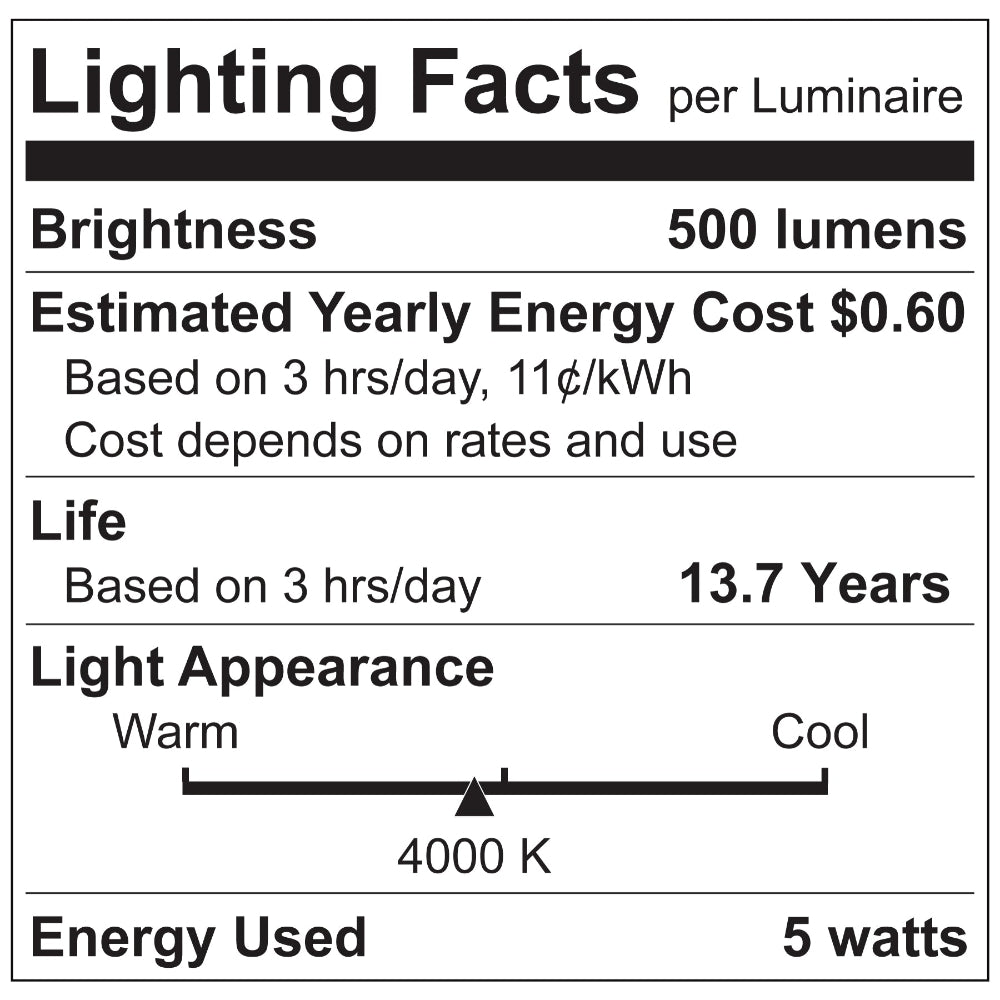Luxrite T10 5W E12 Filament LED Lamp Additional Image - 2