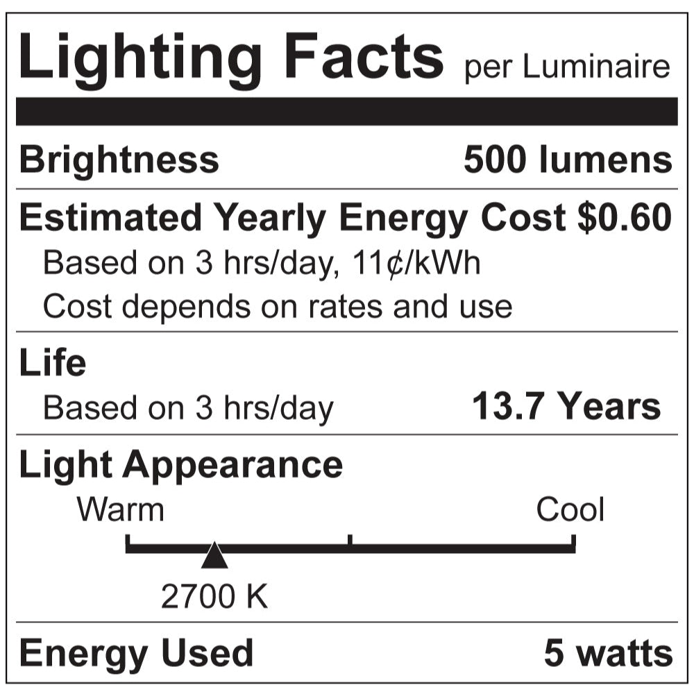 Luxrite T10 5W E26 Filament LED Lamp Additional Image - 3
