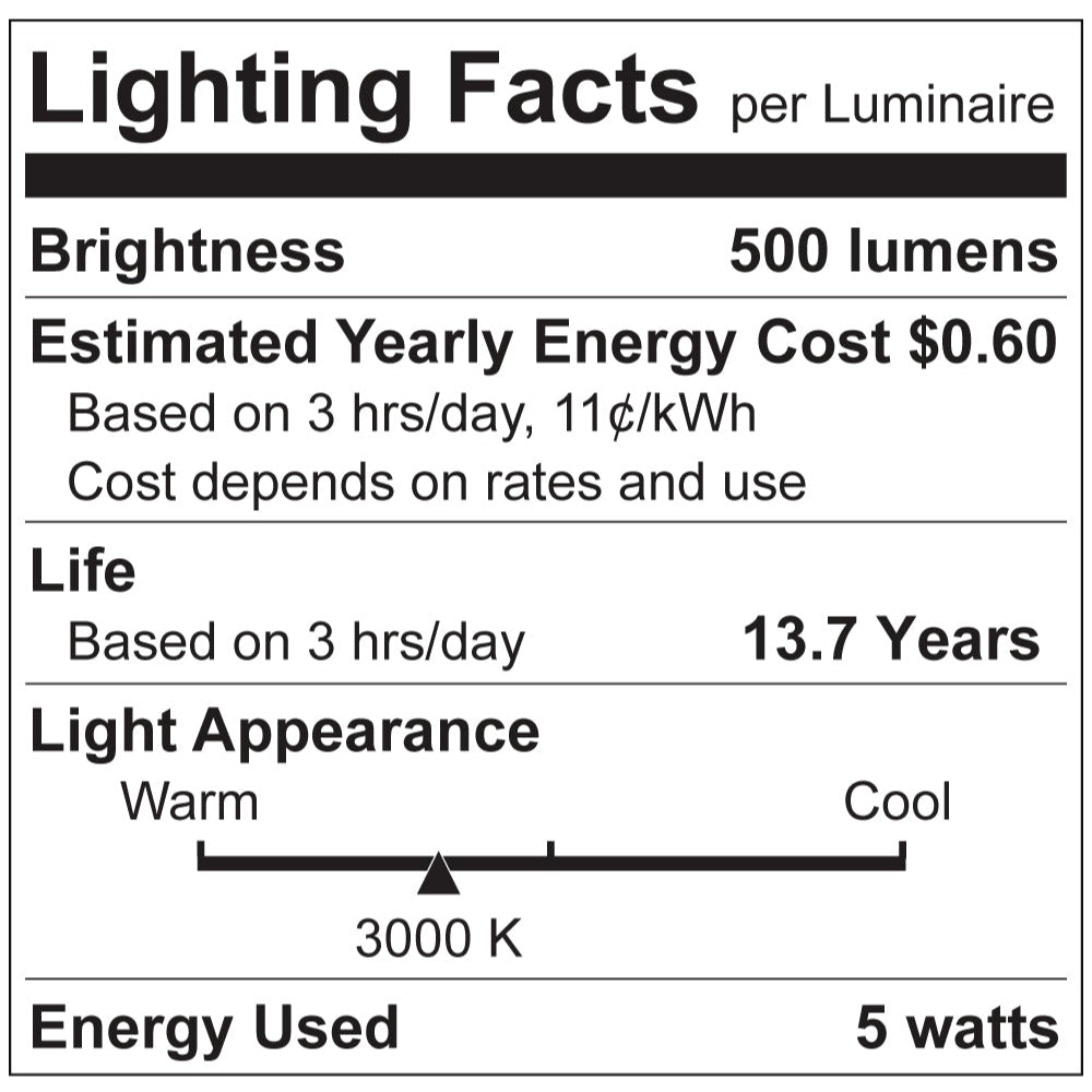 Luxrite T10 5W E26 Filament LED Lamp Additional Image - 4