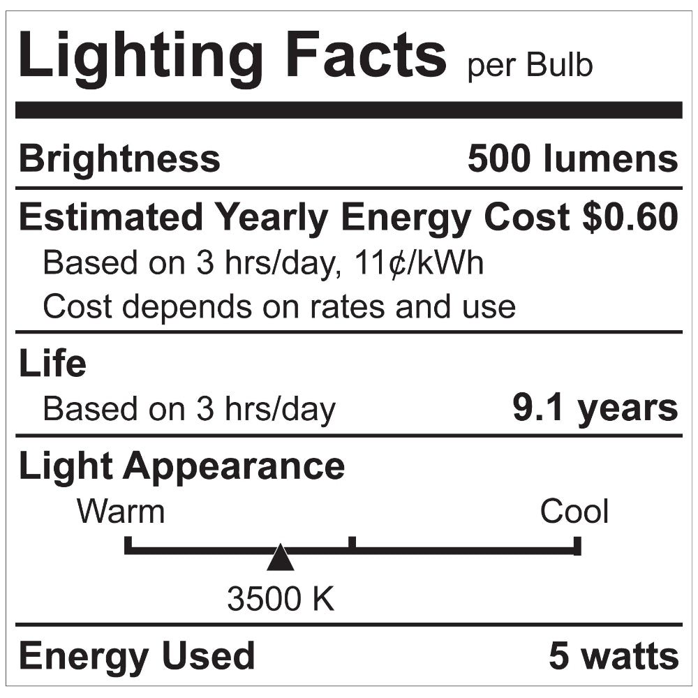 Luxrite T6.5 5W E12 Filament LED Lamp Additional Image - 2