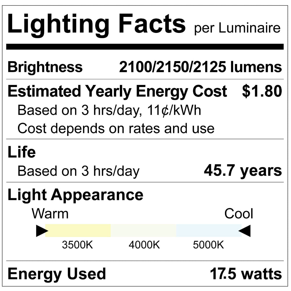 Luxrite T8 U6 17.5W 3CCT Universal Retrofit Tube LED Lamp Additional Image 2