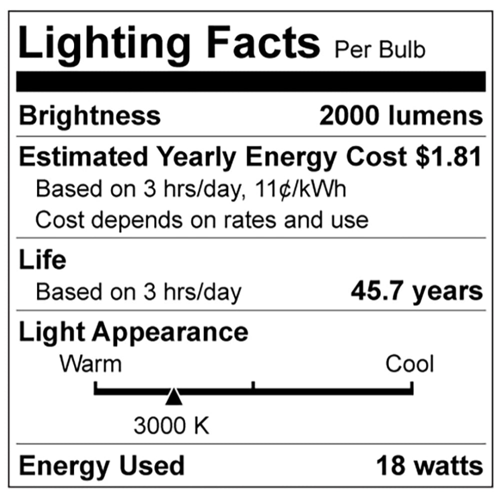 Luxrite T8 U6 18W 3000K Universal 3 Way LED Lamp Additional Image 4