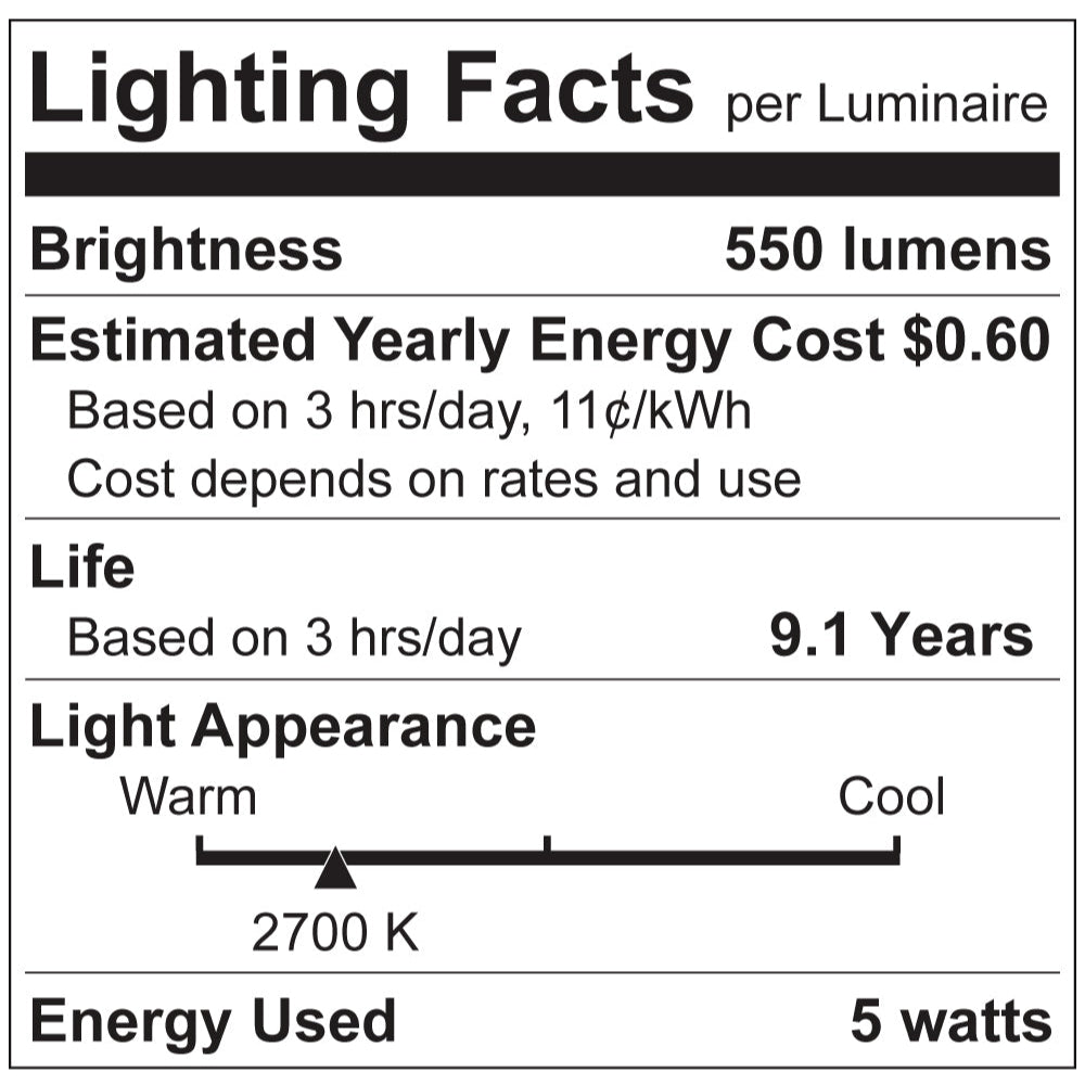 Luxrite T9 5W E26 Filament LED Lamp Additional Image - 2