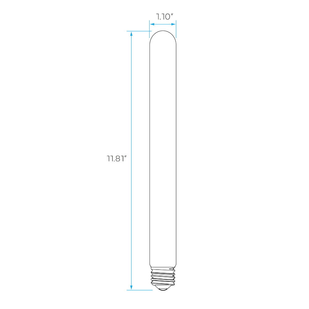Luxrite T9 Long 7W E26 Filament LED Lamp Additional Image - 12