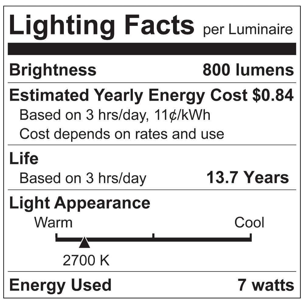 Luxrite T9 Long 7W E26 Filament LED Lamp Additional Image - 6