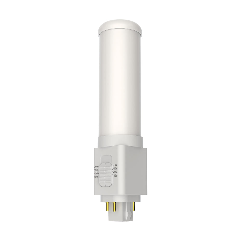 Luxrite Universal Horizontal Quad Style Type A+B G24Q - 4CCT & 4 Wattage Select LED Lamp