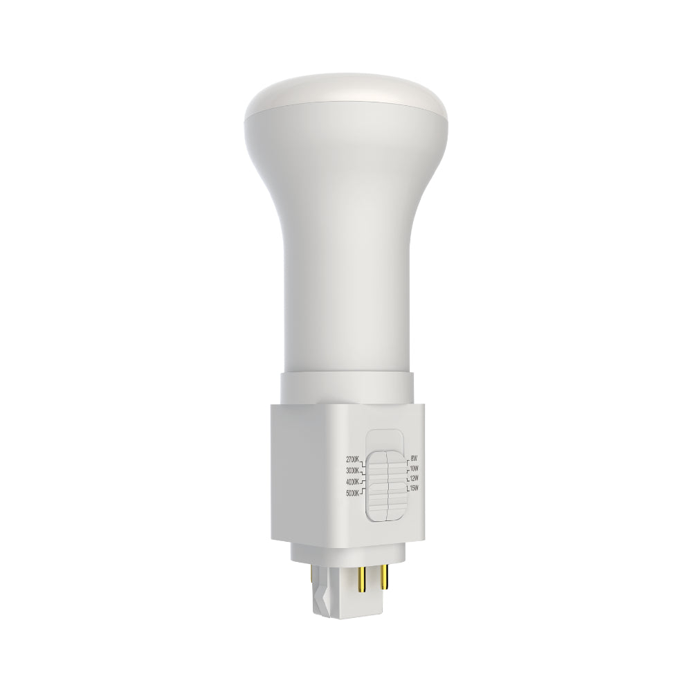 Luxrite Universal Vertical Quad Style Type A+B G24Q - 4CCT & 4 Wattage Select LED Lamp