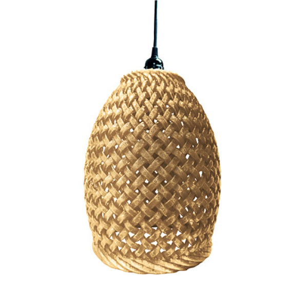 Pemco Lighting 2203 Designer 3D Printed LED Tulume Wicker Pendant 