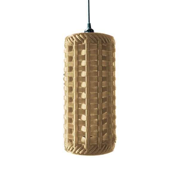 Pemco Lighting 2204 Designer 3D Printed LED Tulume Wicker Pendant 