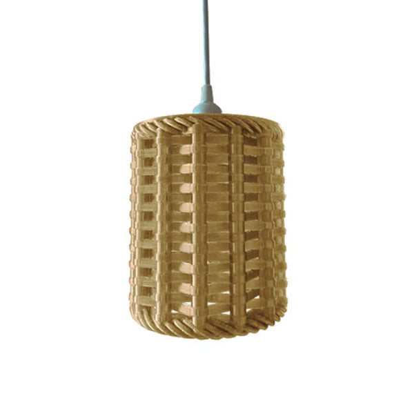 Pemco Lighting 2205 Designer 3D Printed LED Tulume Wicker Pendant 