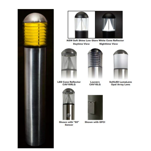 Pemco Lighting CAV16 1800K CCT LED Outdoor Bollard Light