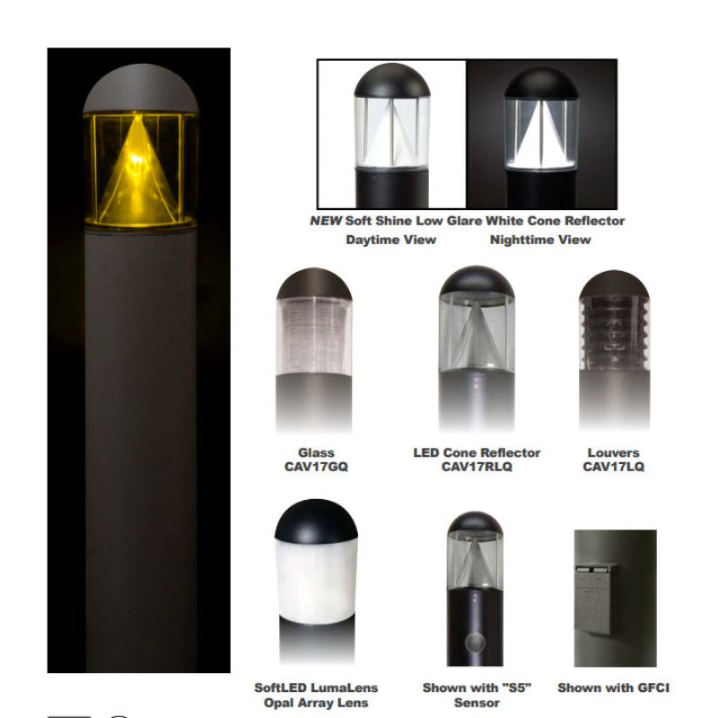 Pemco Lighting CAV17 1800K CCT LED Outdoor Bollard Light