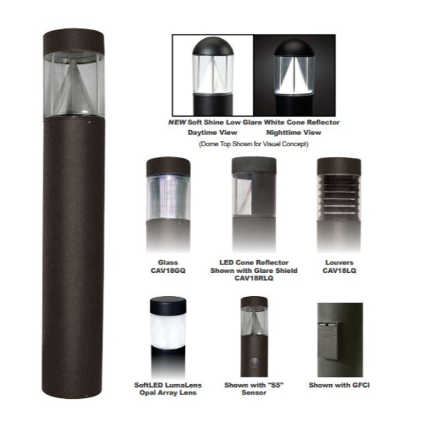 Pemco Lighting Cavalier 18 Outdoor Bollard Light
